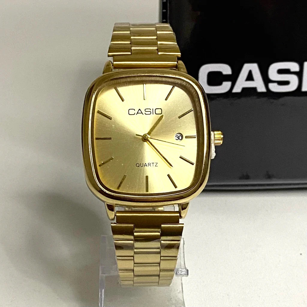 DK Store™Casio Watch Gold + Gold – كاسيو ووتش ذهبي + ذهبي