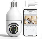 𝘿𝙆 𝙨𝙩𝙤𝙧𝙚™ Night Vision Wireless Bulb Camera | كاميرا مصباح لاسلكية برؤية ليلية – حماية 360° مخفية في وضح النهار