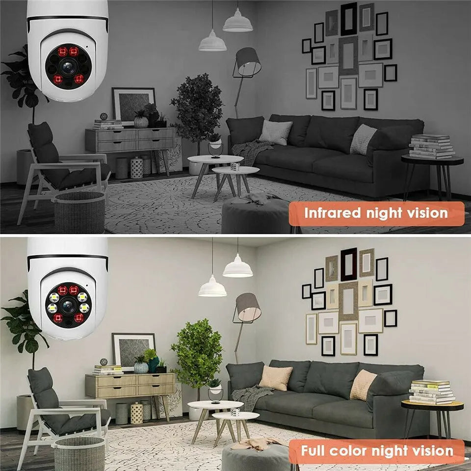 𝘿𝙆 𝙨𝙩𝙤𝙧𝙚™ Night Vision Wireless Bulb Camera | كاميرا مصباح لاسلكية برؤية ليلية – حماية 360° مخفية في وضح النهار