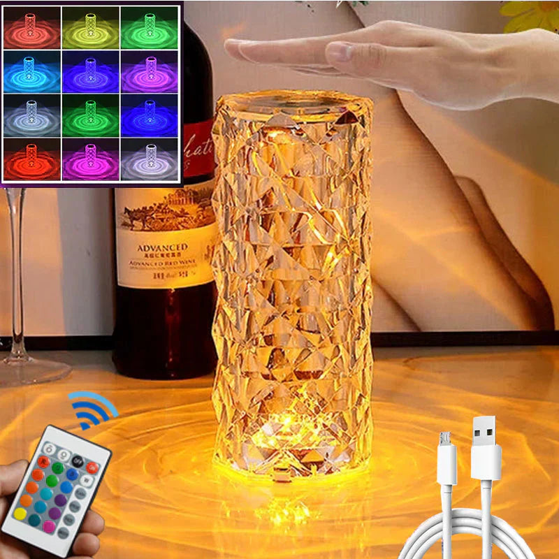 𝘿𝙆 𝙨𝙩𝙤𝙧𝙚™LED Crystal Table Lamp | مصباح طاولة كريستالي LED